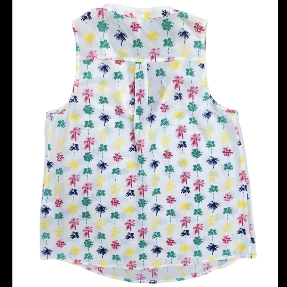 JOIE rainbow palm tree tank top, 100% silk, size S - Picture 5 of 7